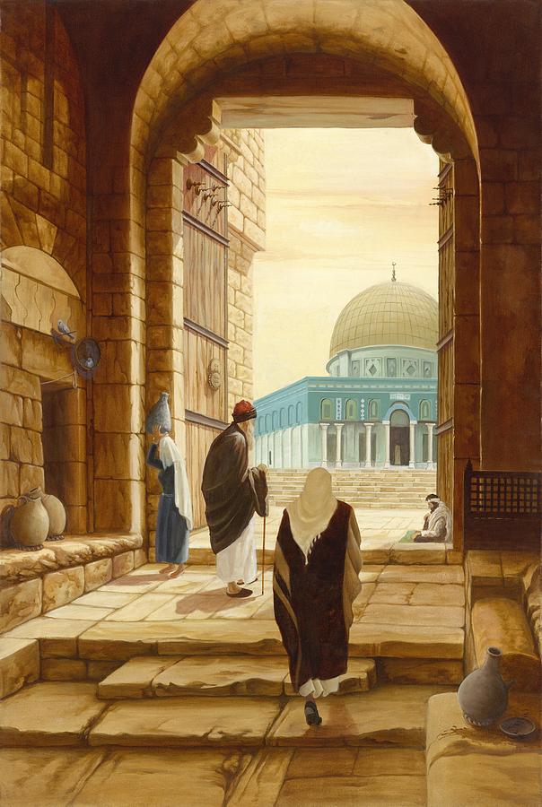 604x900 Old Archway - Dome Of The Rock Painting