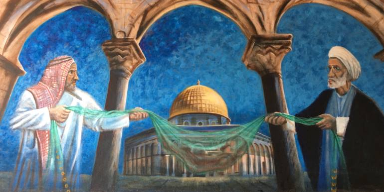 770x386 Saatchi Art Dome Of The Rock Painting By Zainudin Yahya - Dome Of The Rock Painting