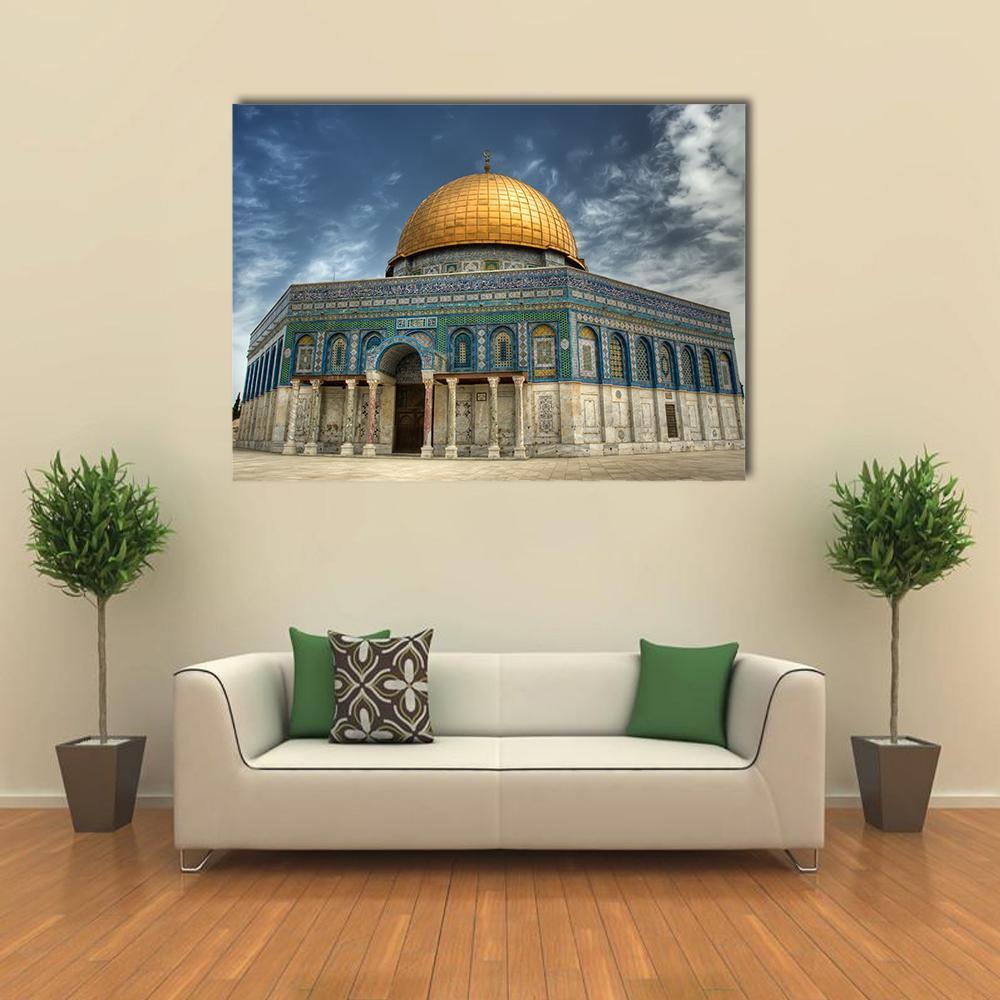 1000x1000 Close Up View Of Al Aqsa Mosque In Jerusalem Multi Panel Canvas - Dome Of The Rock Painting