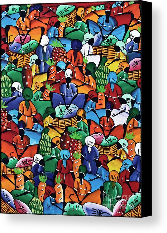 536x750 Dominican Women At Market Canvas Print Canvas Art By Walt Foegelle - Dominican Painting
