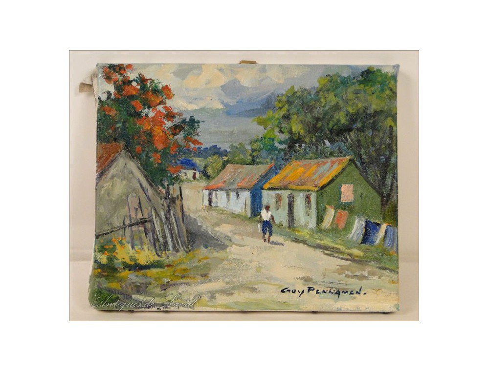 1000x762 Oil Painting On Canvas Dominican Republic 20th - Dominican Republic Painting