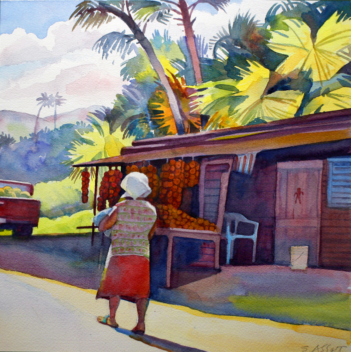 700x702 Plein Air Watercolors Susan Abbott - Dominican Republic Painting