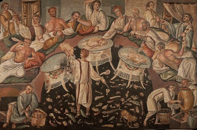 640x424 Kids Are Creepy Weirdos Roman Dinner Parties Were Terrifying - Domitian Painting