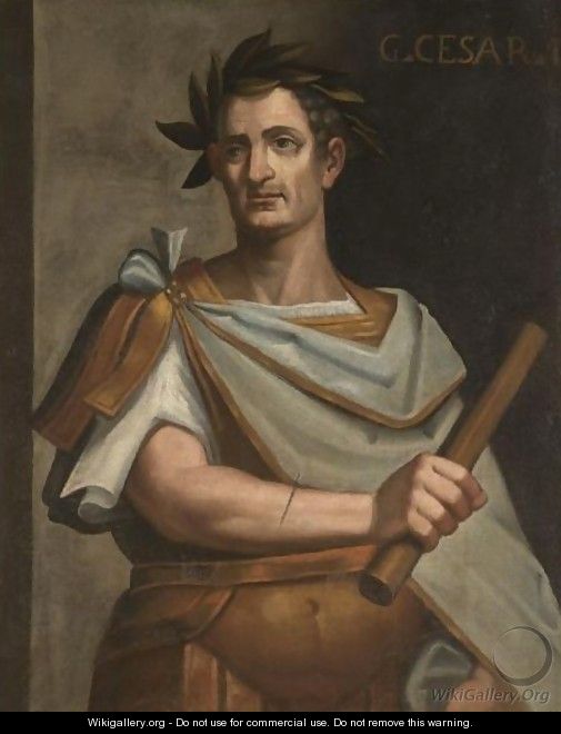 505x660 Portrait Of Julius Caeser, Half Length, Holding A Baton - Domitian Painting
