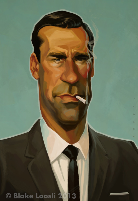528x768 Don Draper By Infernovball - Don Draper Painting