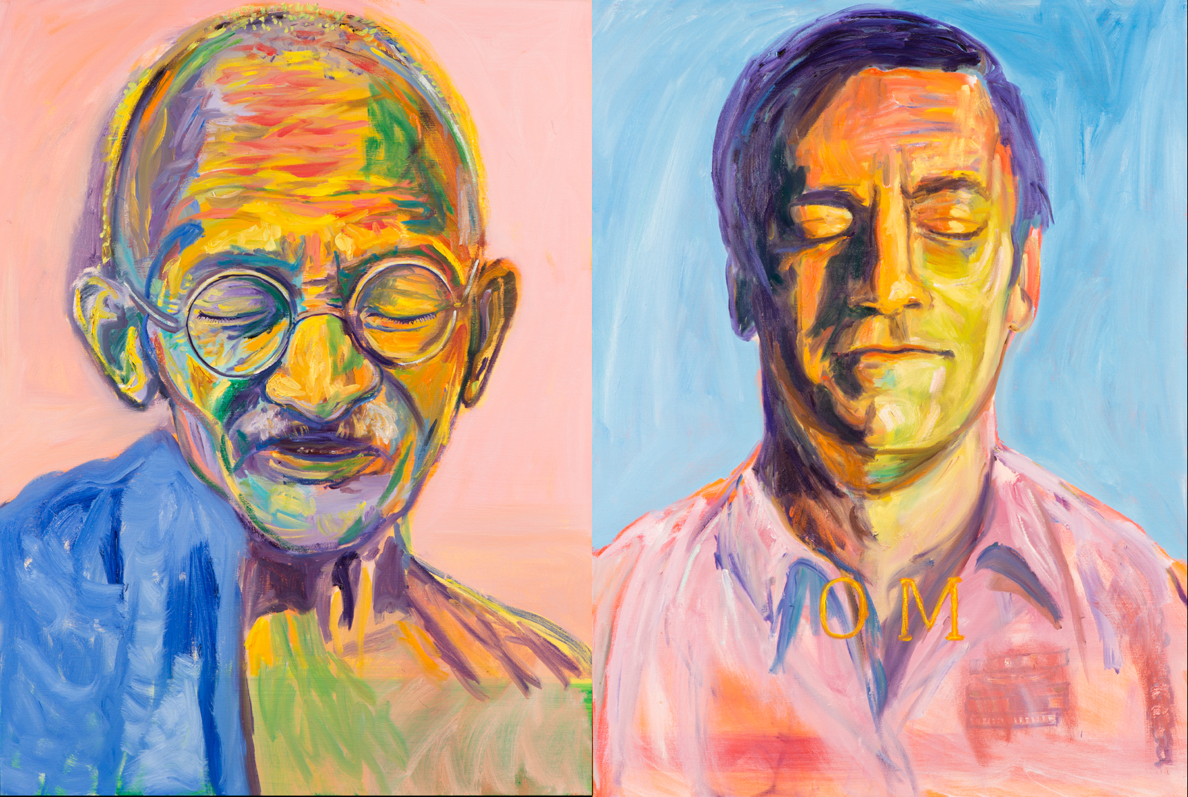 1720x1154 Ghandi And Don Draper Jack Leamy - Don Draper Painting