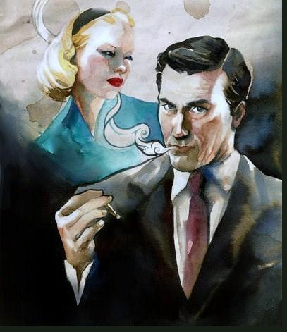 407x471 How To Pick Up Women Like Don Draper Seduction Blog - Don Draper Painting