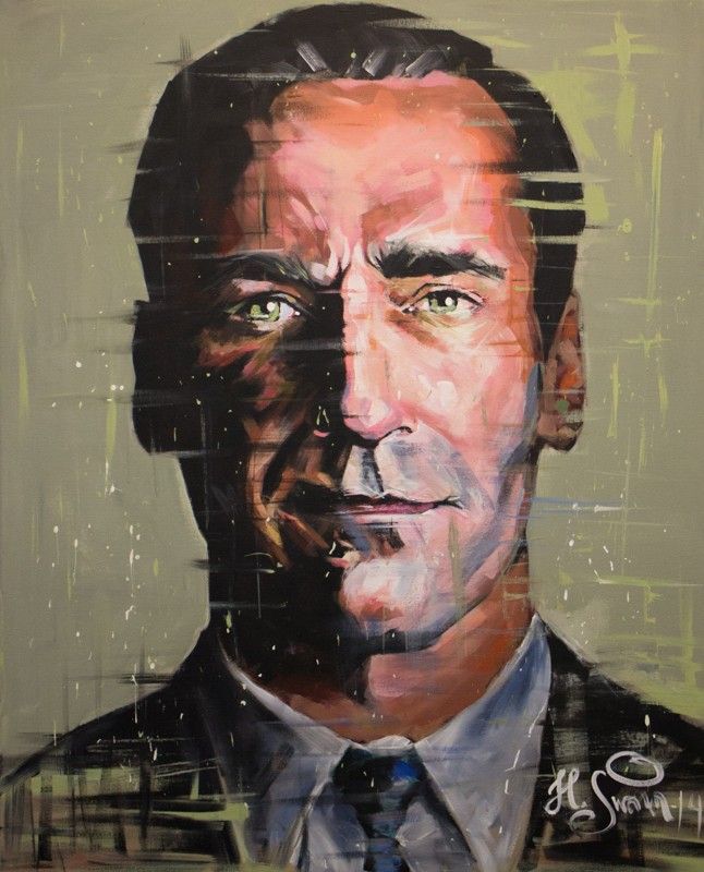 646x800 The 23 Best Paintings Images On Acrylic Nail Designs - Don Draper Painting