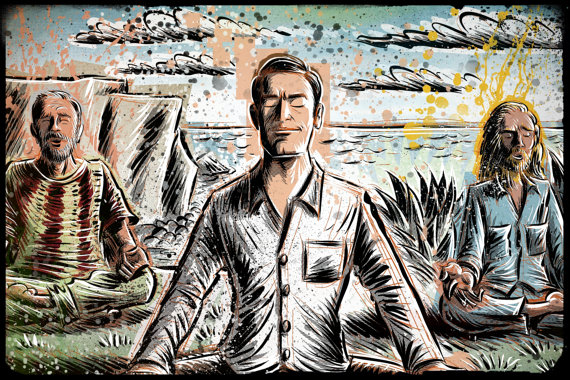 570x380 Don Draper Mad Men Art Print Person To Person Meditation Like - Don Draper Painting