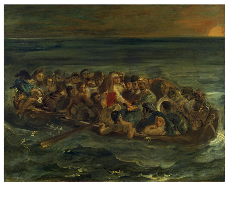 768x693 The Shipwreck Of Don Juan A Sketch Delacroix, Vampa - Don Juan Painting