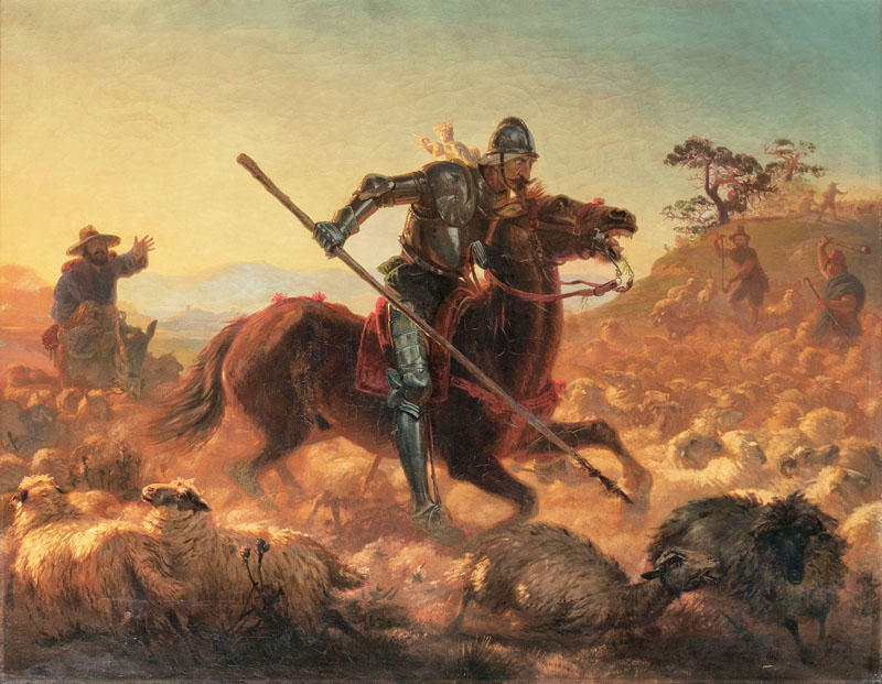 800x621 Kids Commute - Don Quixote Painting