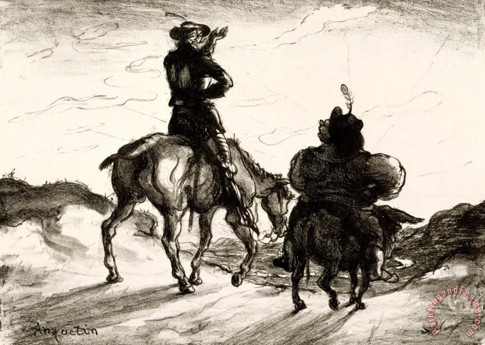 960x683 Louis Anquetin Don Quixote And Sancho Panza Painting - Don Quixote And Sancho Panza Painting