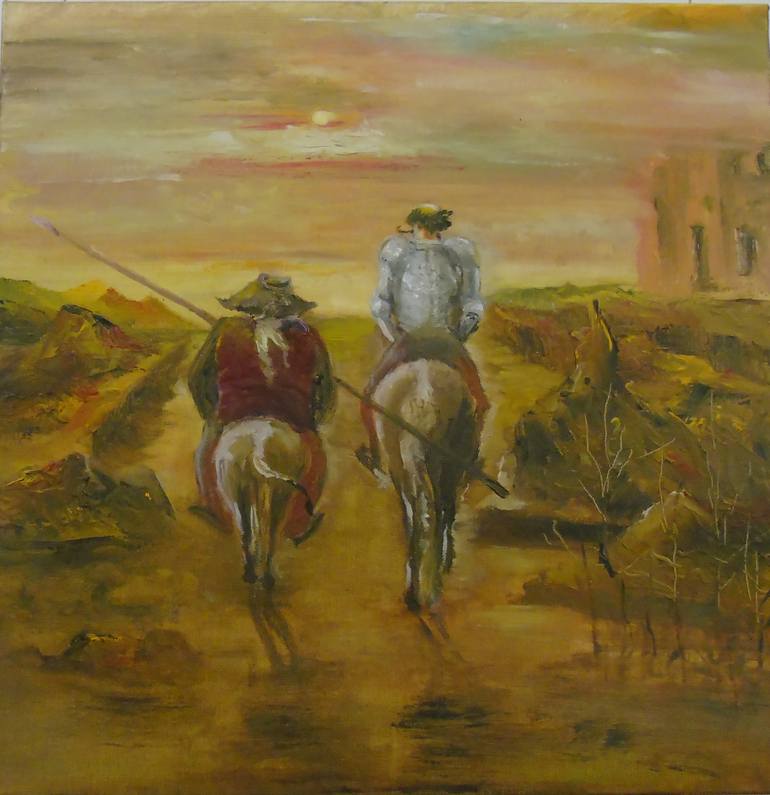 770x795 Saatchi Art Sancho Panza And Don Quixote Painting By Igoris Stagys - Don Quixote And Sancho Panza Painting