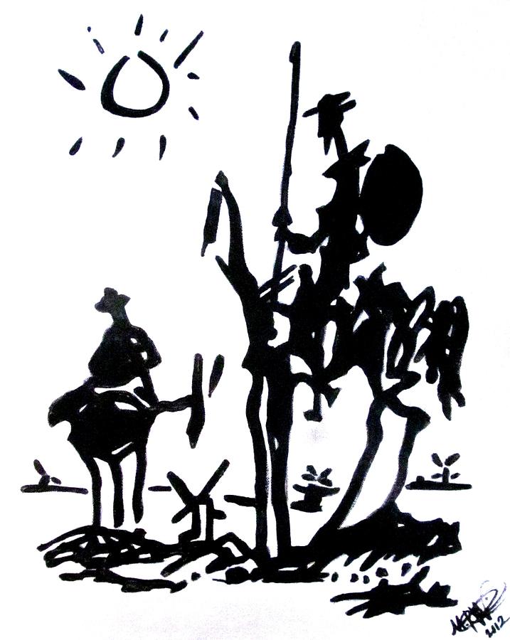 717x900 Don Quixote Painting By Michelle Dallocchio - Don Quixote Painting