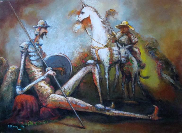 770x561 Saatchi Art Don Quixote Painting By Narinart Armgallery - Don Quixote Painting