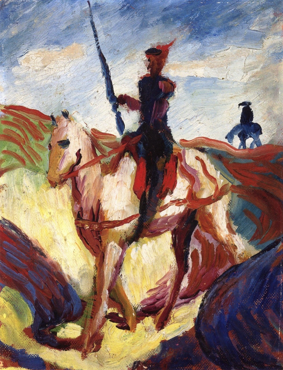 979x1280 Don Quixote Painting August Macke Oil Paintings - Don Quixote Painting