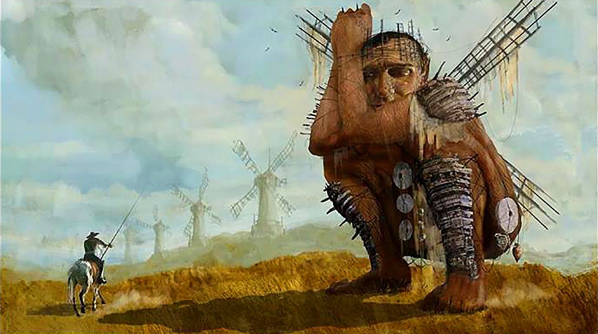 1188x663 Poor Don Quixote. He Wasted His Life Turning Windmills Into Giants - Don Quixote Windmill Painting