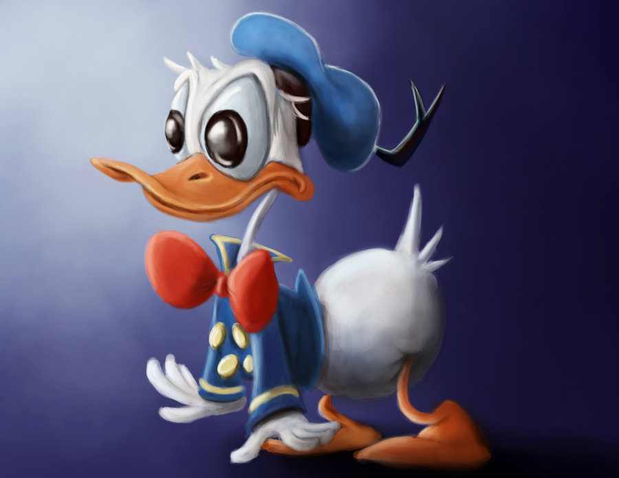900x695 Donald Duck Painting By Imdeerman - Donald Duck Painting