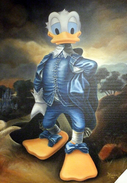 446x640 Ipernity Donald Duck As Gainsborough's Blue Boy Painting - Donald Duck Painting