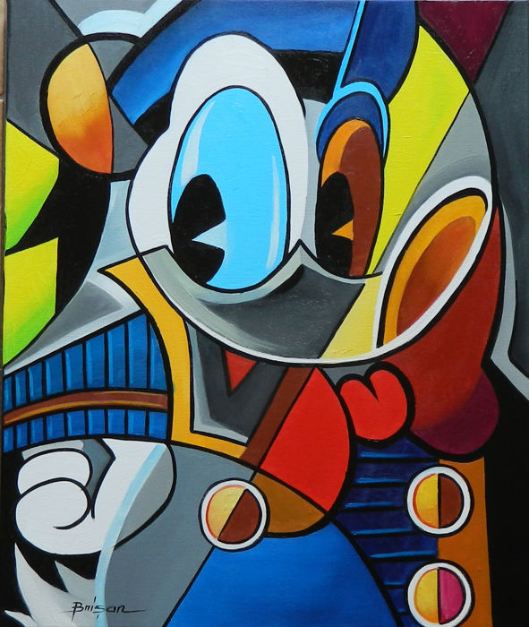 591x700 Donald Duck - Donald Duck Painting