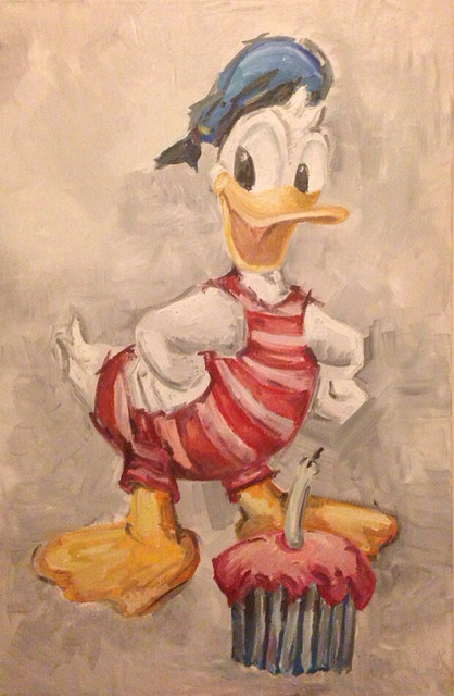 418x640 Superb Skills Artist Hand Painted Impression Animal Donald Duck - Donald Painting