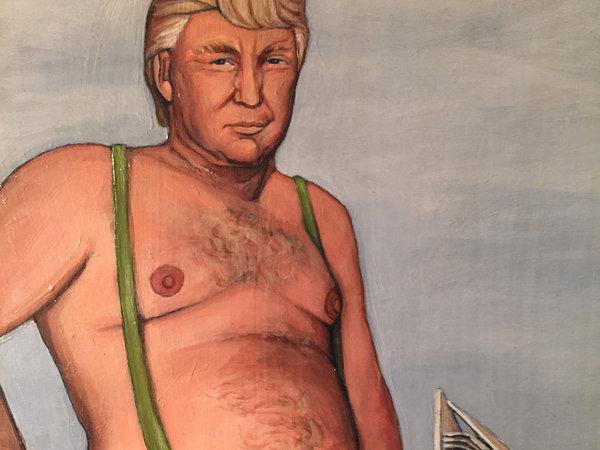 600x450 This Painting Of Donald Trump As Borat Is A Real - Donald Painting