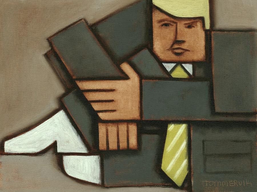900x674 Tommervik Abstract Cubism Donald Trump Art Print Painting By Tommervik - Donald Painting
