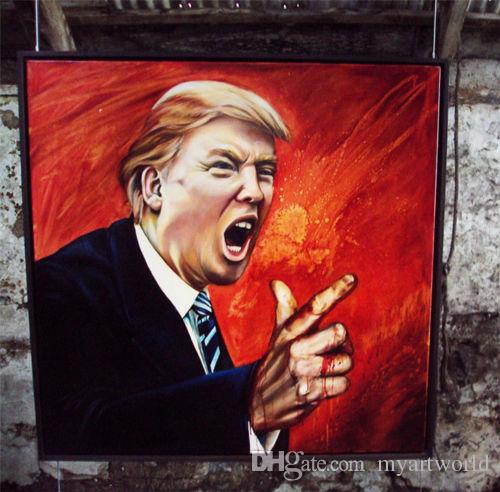 500x492 2018 Framed Usa Donald Trump,genuine Hand Painted Home Wall Decor - Donald Painting