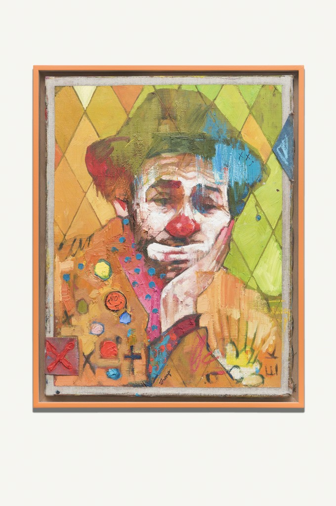 680x1024 David Bowie And Donald Trump, Clown Form, Take The Stage - Donald Trump Clown Painting