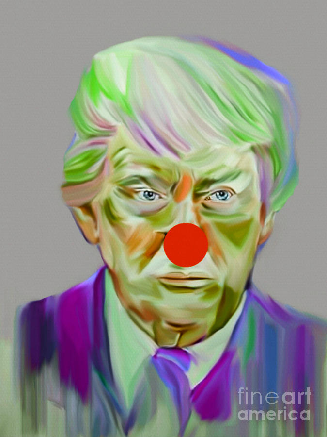 675x900 Donald Trump Pop Art Pur Painting By Felix Von Altersheim - Donald Trump Clown Painting