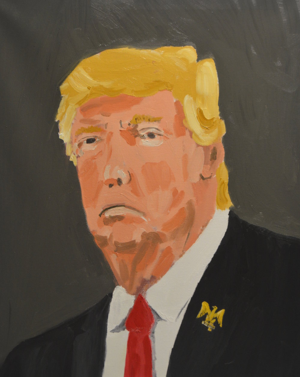1000x1258 Guilty Parties James Rose - Donald Trump Oil Painting