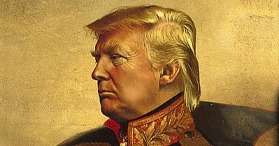 399x209 Odin's Ravens Benito Trump As Night Falls In America - Donald Trump Oil Painting