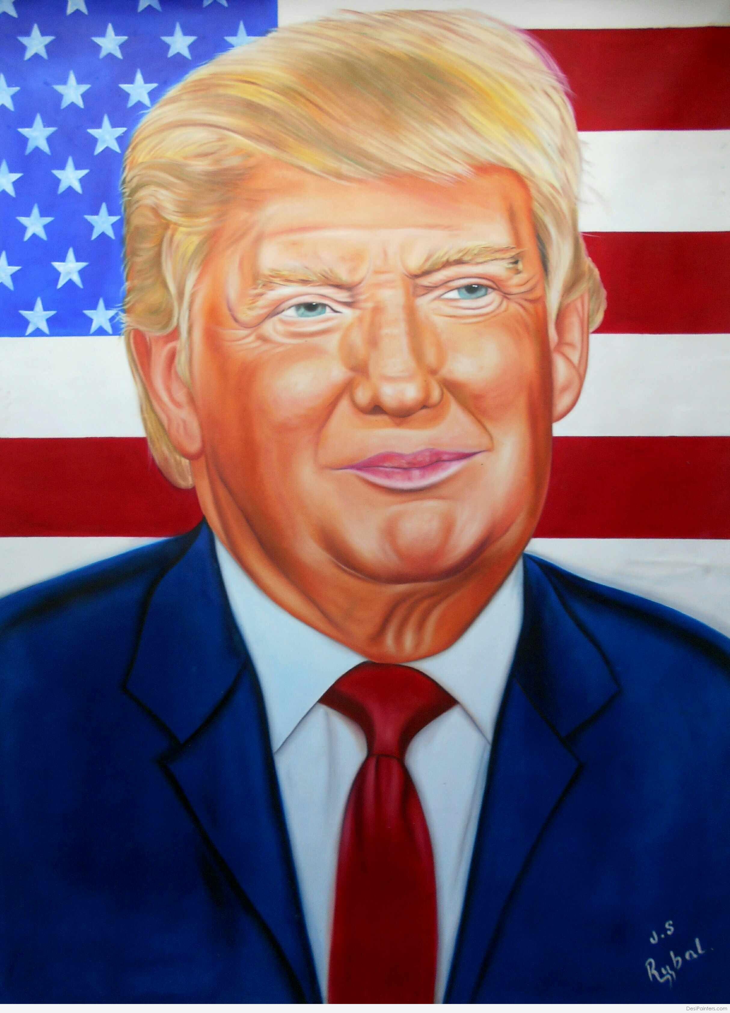 Рисунок дональд трамп