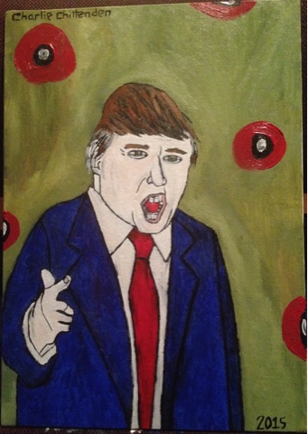 341x480 Charlie Chittenden Paintings No.539 Portrait Of Donald Trump - Donald Trump Oil Painting