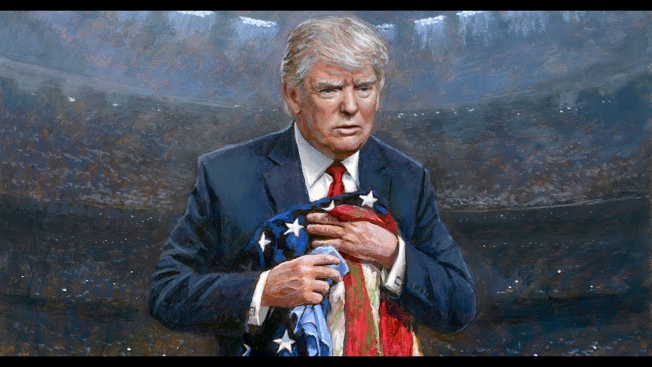 1280x720 Respect The Flag - Donald Trump Painting