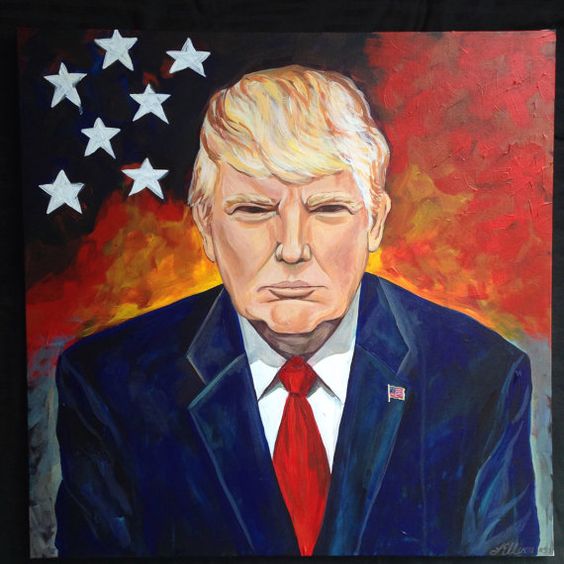 Donald Trump Painting Portrait at PaintingValley.com | Explore ...