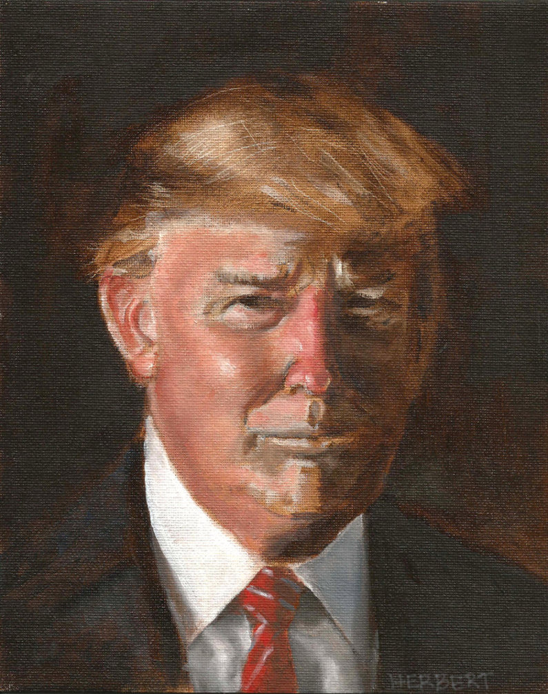 795x1006 Donald Trump By Herbert45 - Donald Trump Portrait Painting