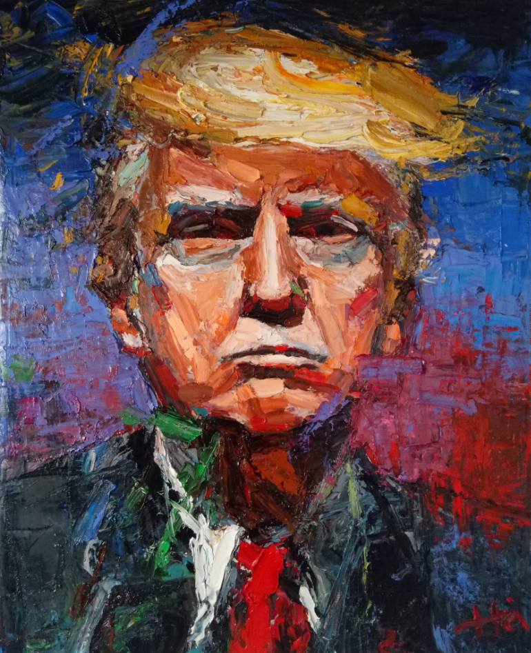 770x947 Saatchi Art Donald Trump Painting By Ha Hoang - Donald Trump Portrait Painting