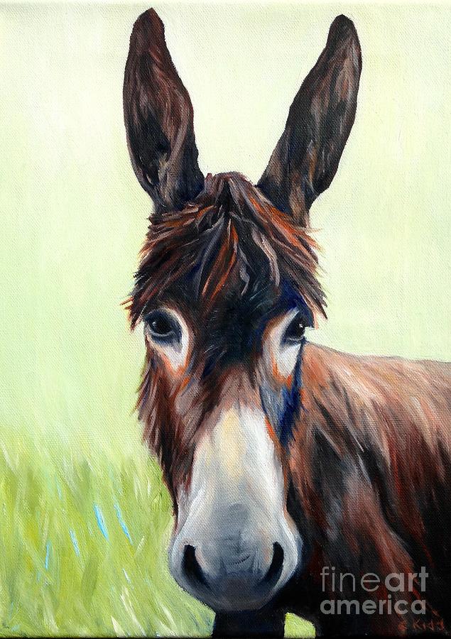 635x900 Donkey Painting By Clodagh Kidd - Donkey Painting