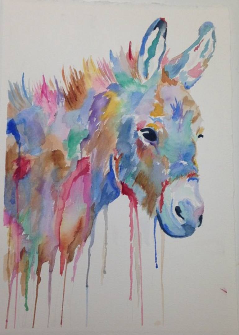 770x1077 Saatchi Art Dissolution (Donkey) Painting By Stephanie Kaufmann - Donkey Painting