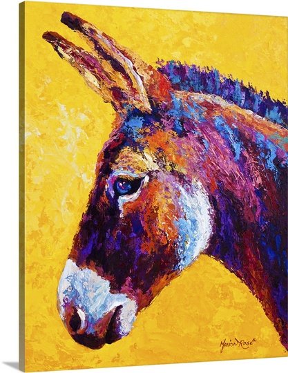 417x540 Canvas On Demand - Donkey Painting
