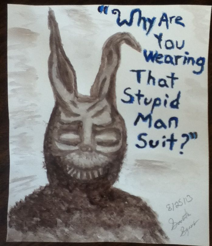 698x809 Frank The Bunny From Donnie Darko Painting. Creative - Donnie Darko Painting