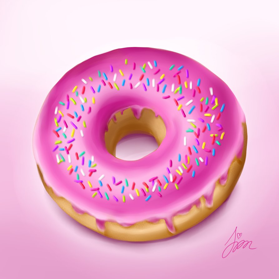 894x894 Donut Digital Painting By Iamszissz - Donut Painting