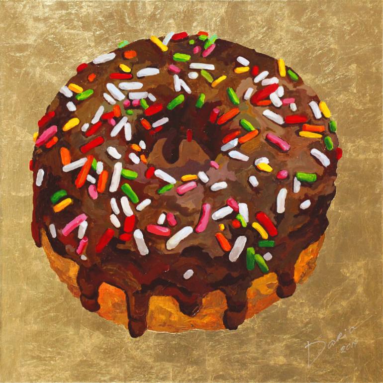 770x770 Saatchi Art Donut Painting By Daria Bagrintseva - Donut Painting