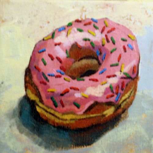 500x500 Sold Paintings Sprinkle Study - Donut Painting