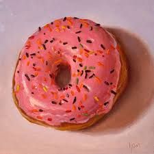 225x225 Paintings Of Food - Donut Painting