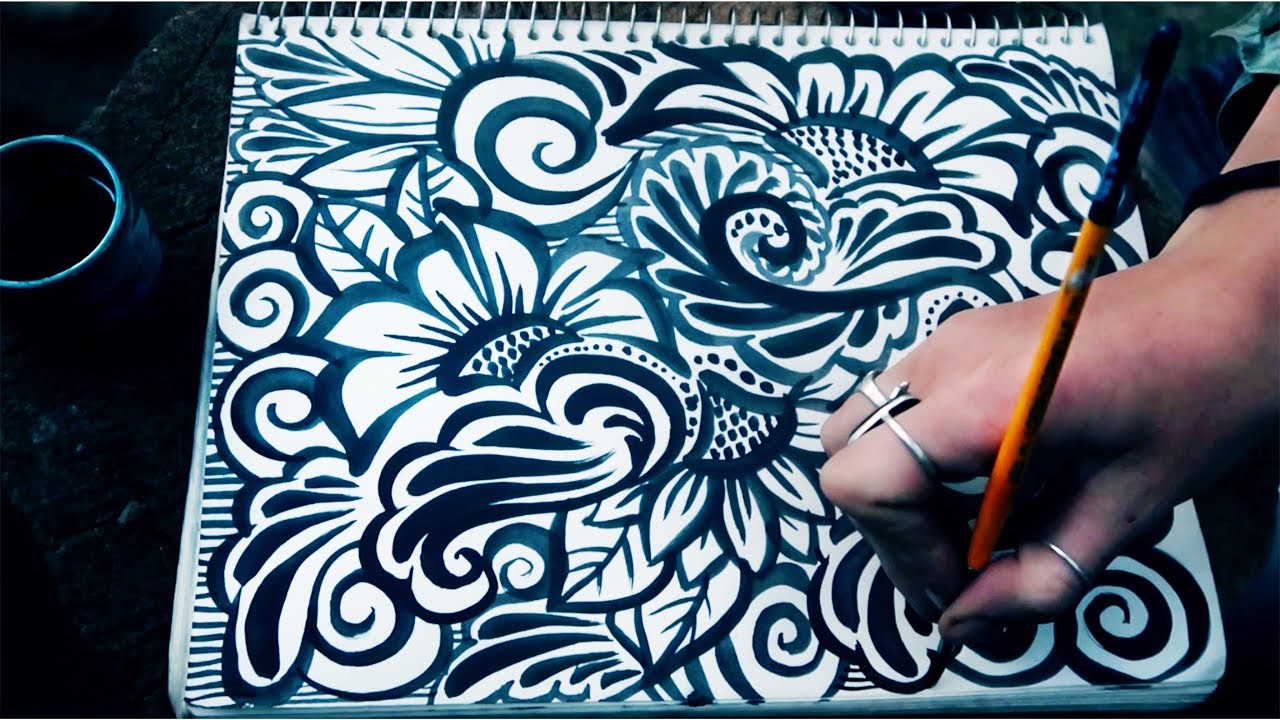 1280x720 Painted Doodle - Doodle Art Painting