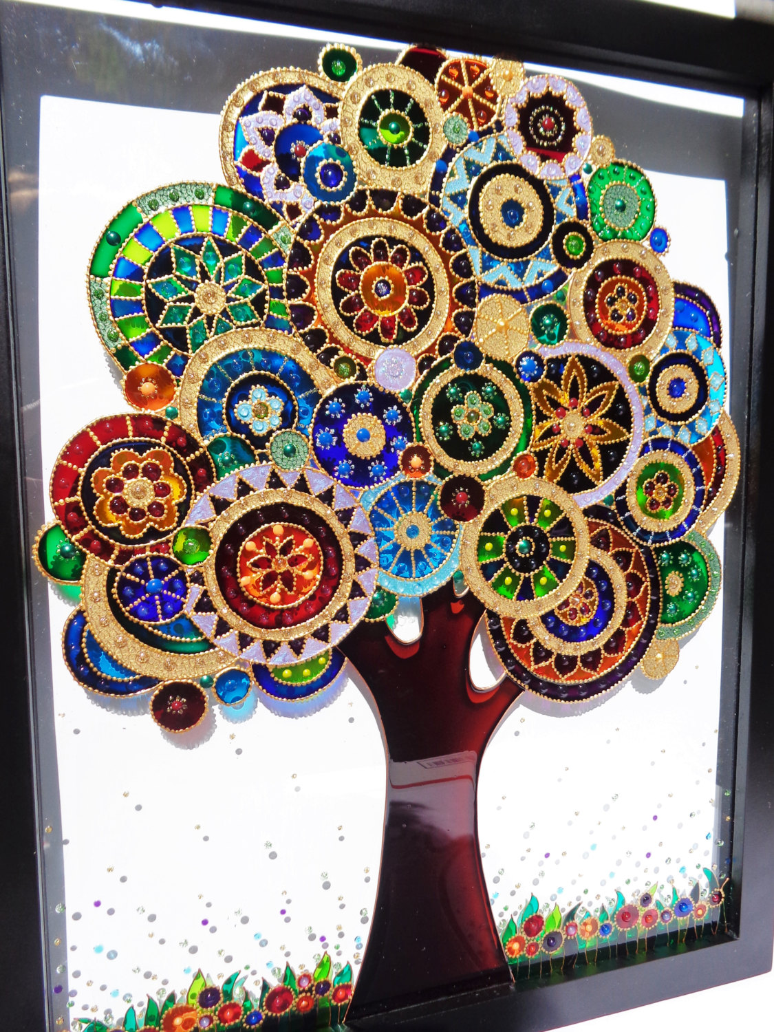 1125x1500 Tree Of Life Art 15x12 Bohemian Decor Wall Decor Glass - Doodle Art Painting