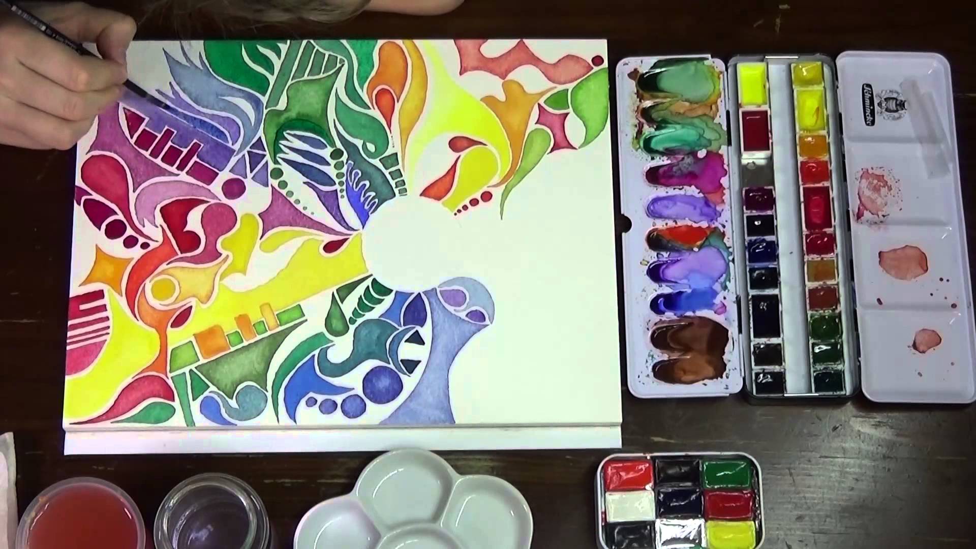 1920x1080 Speed Painting Just Doodle Watercolor - Doodle Painting