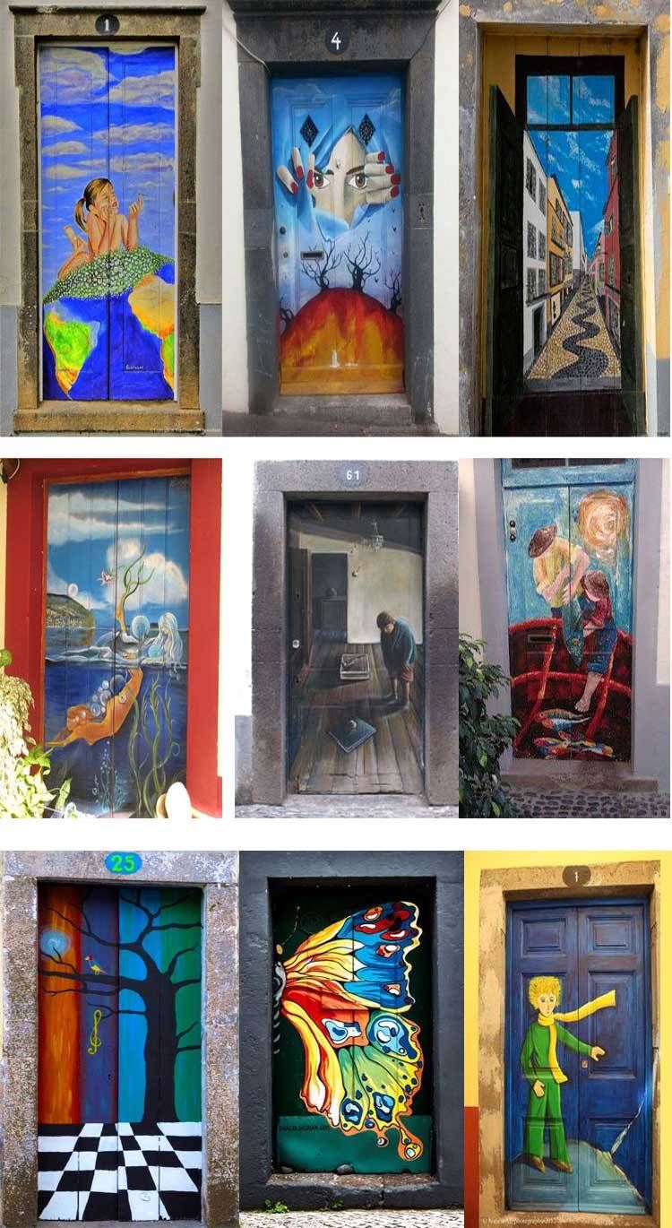 750x1370 Street Door Art. Creative Painted Doors Around The World Travel - Door Painting